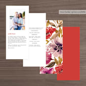 "Autumn Vows" - Wedding Programs in Burnt Orange by Chris Griffith - Back of Card Options