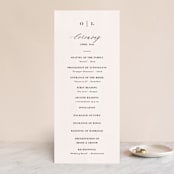 "Crush" - Wedding Programs in Buttery by Carolyn MacLaren - Front