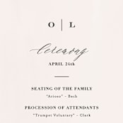 "Crush" - Wedding Programs in Buttery by Carolyn MacLaren - Detail