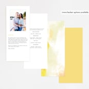 "Upper Block" - Wedding Programs in Daisy by Lea Velasquez - Back of Card Options