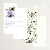 "Rural Romance" - Wedding Programs in Leaf by Chris Griffith - Back of Card Options