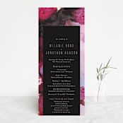"Aurora" - Wedding Programs in Raspberry by Itsy Belle Studio - Front