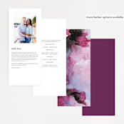 "Aurora" - Wedding Programs in Raspberry by Itsy Belle Studio - Back of Card Options