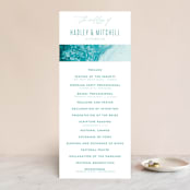 "New Wave" - Wedding Programs in Marine by Kaydi Bishop - Front