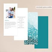 "New Wave" - Wedding Programs in Marine by Kaydi Bishop - Back of Card Options