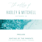 "New Wave" - Wedding Programs in Marine by Kaydi Bishop - Detail