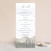 "muted mountains" - Wedding Programs in Splendid Day by Deborah Chou - Front