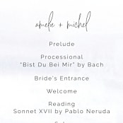 "muted mountains" - Wedding Programs in Splendid Day by Deborah Chou - Detail