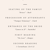 "Fountain Pen" - Wedding Programs in Creme by Erin L. Wilson - Detail
