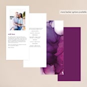 "saturated" - Wedding Programs in Plum by Erin Deegan - Back of Card Options
