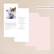 "Lettera" - Wedding Programs in Blush by Lauren Chism - Back of Card Options