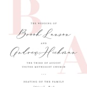 "Lettera" - Wedding Programs in Blush by Lauren Chism - Detail