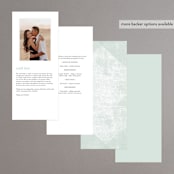 "Elegantly Minimal" - Wedding Programs in Seafoam by itsjensworld - Back of Card Options