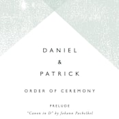 "Elegantly Minimal" - Wedding Programs in Seafoam by itsjensworld - Detail