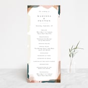 "Overlapping" - Wedding Programs in Blush by Jennifer Wick - Front