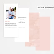 "Overlapping" - Wedding Programs in Blush by Jennifer Wick - Back of Card Options