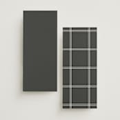 "Upper East" - Wedding Programs in Charcoal by Megan Davis - Back of Card Options