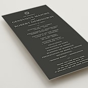 "Upper East" - Wedding Programs in Charcoal by Megan Davis - Detail