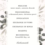 "Spring Botanicals" - Wedding Programs in Blush by Susan Moyal - Detail