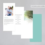 "Summer Palm" - Wedding Programs in Leaf by Baumbirdy - Back of Card Options