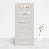 "Styled" - Wedding Programs in Fog by Pixel and Hank - Front