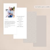 "Cummings" - Wedding Programs in Cotton by Amy Kross - Back of Card Options