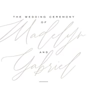 "Cummings" - Wedding Programs in Cotton by Amy Kross - Detail