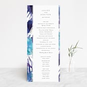 "Blissful Blooms" - Wedding Programs in Celestial by Grace Kreinbrink - Front
