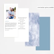 "Blissful Blooms" - Wedding Programs in Celestial by Grace Kreinbrink - Back of Card Options
