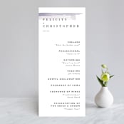 "Sea Splash" - Wedding Programs in Amethyst by Alethea and Ruth - Front