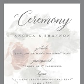"rose drop" - Wedding Programs in Rose by Cass Imagines - Detail