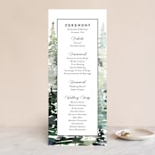 "Evergreens Watercolor" - Wedding Programs in Forest by Yao Cheng Design - Front