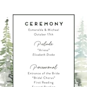 "Evergreens Watercolor" - Wedding Programs in Forest by Yao Cheng Design - Detail