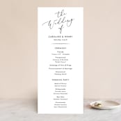 "Scripted Romance" - Wedding Programs in Classic by Katherine Moynagh - Front