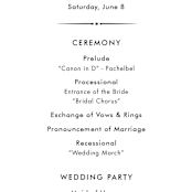 "Scripted Romance" - Wedding Programs in Classic by Katherine Moynagh - Detail