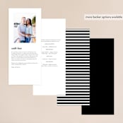 "Enamored" - Wedding Programs in Obsidian by Kimberly FitzSimons - Back of Card Options