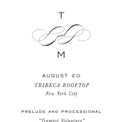 "Enamored" - Wedding Programs in Obsidian by Kimberly FitzSimons - Detail