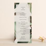 "Powder Room Florals" - Wedding Programs in Cream by Ariel Rutland - Front