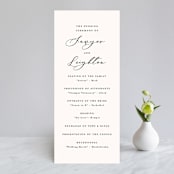 "Eternal" - Wedding Programs in Ecru by Carly Reed Walker - Front