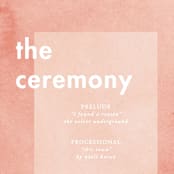 "Contemporary" - Wedding Programs in Peony by Liz Conley - Detail