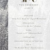 "torrone" - Wedding Programs in Cedar by chocomocacino - Detail