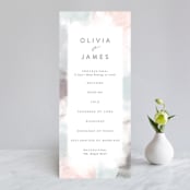 "Sea Froth" - Wedding Programs in Blush by Creo Study - Front