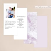 "Garden Stroll" - Wedding Programs in Lilac by Creo Study - Back of Card Options