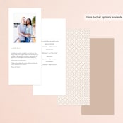 "Tallulah" - Wedding Programs in Linen by Jennifer Wick - Back of Card Options