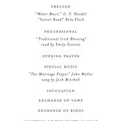 "Tallulah" - Wedding Programs in Linen by Jennifer Wick - Detail