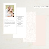"Just the Two of Us" - Wedding Programs in Blush by Jennifer Wick - Back of Card Options