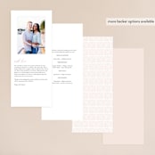 "Gramercy" - Wedding Programs in Blush by Kristie Kern - Back of Card Options