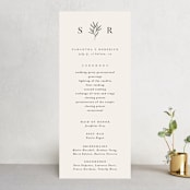 "Italia" - Wedding Programs in Taupe by Kelly Schmidt - Front
