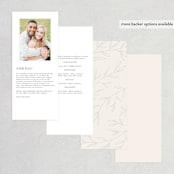 "Italia" - Wedding Programs in Taupe by Kelly Schmidt - Back of Card Options