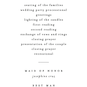 "Scripted Union" - Wedding Programs in Pearl by Kelly Schmidt - Detail